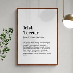 Irish Terrier Funny Definition Dog Wall Art Print - thumbnail 2