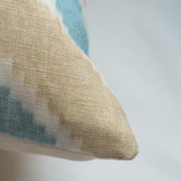 Chevron Pillow Cover - Blue & Tan Flamestitch Designer - thumbnail 3