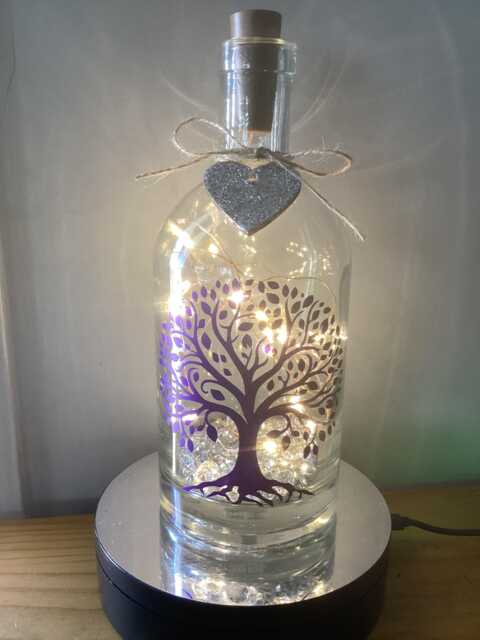 Tree Of Life Light Up Bottle, Bottle Lamp With Gift Messaging Service & Bag - image 1