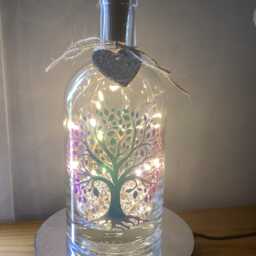Tree Of Life Light Up Bottle, Bottle Lamp With Gift Messaging Service & Bag - thumbnail 4