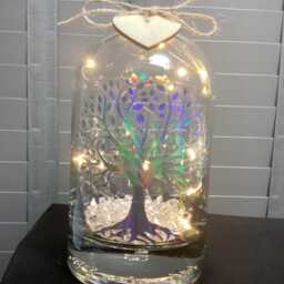 Tree Of Life Light Up Bottle, Bottle Lamp With Gift Messaging Service & Bag - thumbnail 2