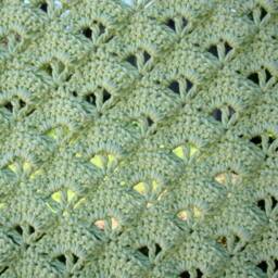 Crochet Cotton Baby Blanket Soft Green Heirloom Christening Gift - thumbnail 4
