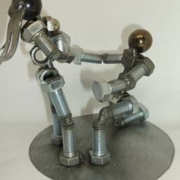 Marriage, Engagement, Proposal, Couple, Relationship, Metal Bolt Figurine - thumbnail 3