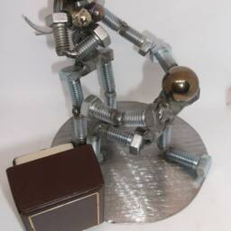 Marriage, Engagement, Proposal, Couple, Relationship, Metal Bolt Figurine - thumbnail 4