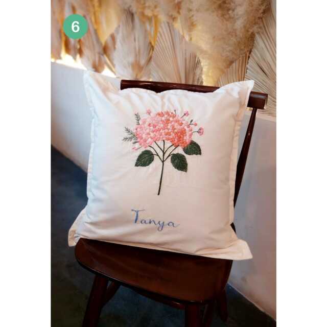 Custom Embroidered Pillow Personalized Gift, Wildflower Pillows, Spring Decoration, Floral Pillowcases, Fitted Inserts 18Inx18In 20Inx20In - image 1