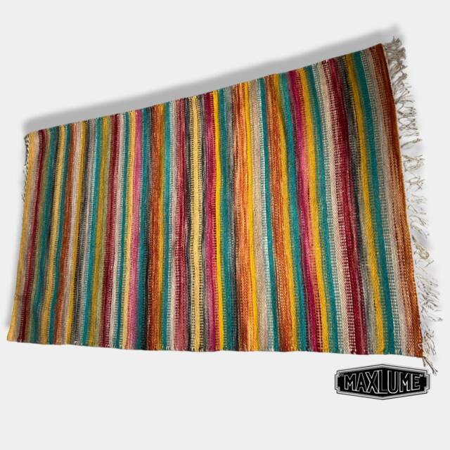 Hand Knotted Reversible Flat Weave Pure Wool Colourful Kilim Woollen Rug 3Ft X 5Ft - image 1