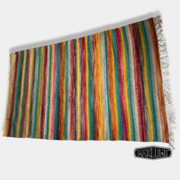 Hand Knotted Reversible Flat Weave Pure Wool Colourful Kilim Woollen Rug 3Ft X 5Ft - thumbnail 1