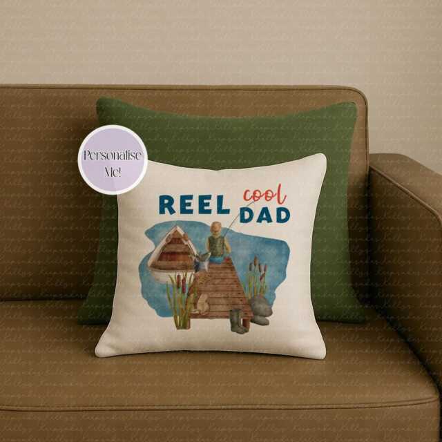 Reel Cool Dad - Wishing I Was Fishing Custom Cushion Fisher Gift - image 1