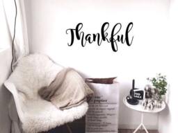 Thankful Vinyl Wall Decal Peel & Stick Lettering - thumbnail 1