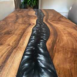 Japanese Wabi Sabi Epoxy River Coffee Table - thumbnail 4
