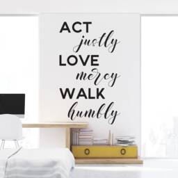 "Vinyl Wall Decal - Micah 68 ""Act Justly Love Mercy Walk Humbly" - thumbnail 3