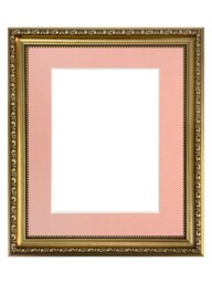 Shabby Chic Gold Picture Frame With Pink Mount - thumbnail 1