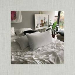 Pair Of Linen Pillowcases - Light Dove Gray Modern Bedding Natural 00% Flax Made To Order in The Usa - thumbnail 1