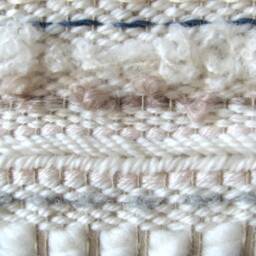 Neutral Woven Wall Hanging Boho Wool Alpaca Tapestry - thumbnail 4