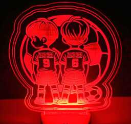Personalised Boys Football Led Night Light Shirt Friends Brothers Lamp Kids Usb Neon Name Sign Plaque Bedroom Room Christmas Birthday Gift