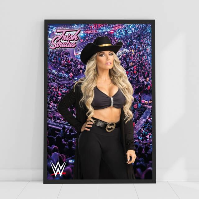 Wwe Print - Trish Stratus Crowd Poster Wrestling Wall Art - image 1