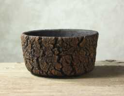 Natural Rustic Stoneware Pot For Cactus, Succulents, Caudex, Lithops, Handmade Very Artisanal, Size 16.5 cm - Width 8.5 - Height - thumbnail 1