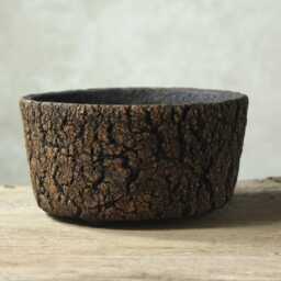 Natural Rustic Stoneware Pot For Cactus, Succulents, Caudex, Lithops, Handmade Very Artisanal, Size 16.5 cm - Width 8.5 - Height - thumbnail 3