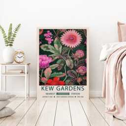 Botanical Flower Market Art Print, Kew Gardens Floral Wall Decor, Art, Art - thumbnail 2