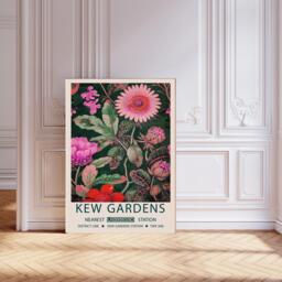 Botanical Flower Market Art Print, Kew Gardens Floral Wall Decor, Art, Art - thumbnail 1