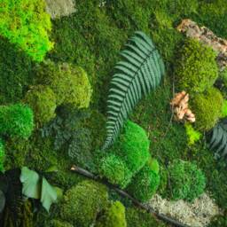 Handmade Preserved Moss Wall Art Set Fern & Foliage Panels - thumbnail 3