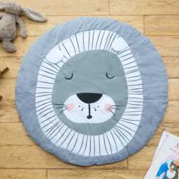 Personalised Lion Baby Playmat - Safari Nursery Tummy Time Mat