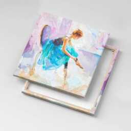 Ballerina Preparation Canvas, Picture Wall Hanging, Folete Art, Entertainment Canvas Painting - thumbnail 1