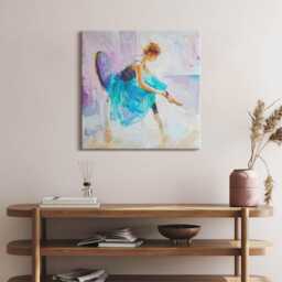 Ballerina Preparation Canvas, Picture Wall Hanging, Folete Art, Entertainment Canvas Painting - thumbnail 3