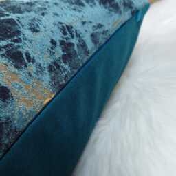 Luxury Lava Teal Gold Cushion Cover Marble Design For New Home Designer Handmade Pillow/(Only Cover - thumbnail 4