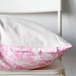 "Block Print Pillow Cover Floral Batik, Ethnic Indian Textile - 20"" X 20" - thumbnail 3