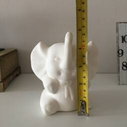 Elephant Figurine, Cash Box, Ceramic Bisque, Ready To Paint, Coin Bank, Piggy Gift Idea, U-Paint, Diy Project, Easter - thumbnail 4