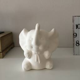Elephant Figurine, Cash Box, Ceramic Bisque, Ready To Paint, Coin Bank, Piggy Gift Idea, U-Paint, Diy Project, Easter