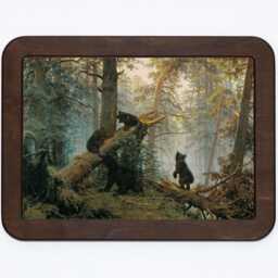 Morning in The Pine-Tree Forest Ivan Shishkin Bears Family Trees Woods Landscape Classic Painting Wooden Framed Art Print - thumbnail 2