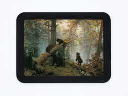 Morning in The Pine-Tree Forest Ivan Shishkin Bears Family Trees Woods Landscape Classic Painting Wooden Framed Art Print