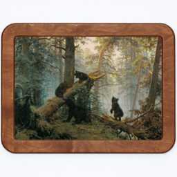 Morning in The Pine-Tree Forest Ivan Shishkin Bears Family Trees Woods Landscape Classic Painting Wooden Framed Art Print - thumbnail 3