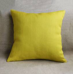 Lime Green Linen Pillow Covers, Solid Throw Cushion Case 18x18 20x20 26x26, Handmade Sofa Or Couch Pillow, Modern Home Decor - thumbnail 1