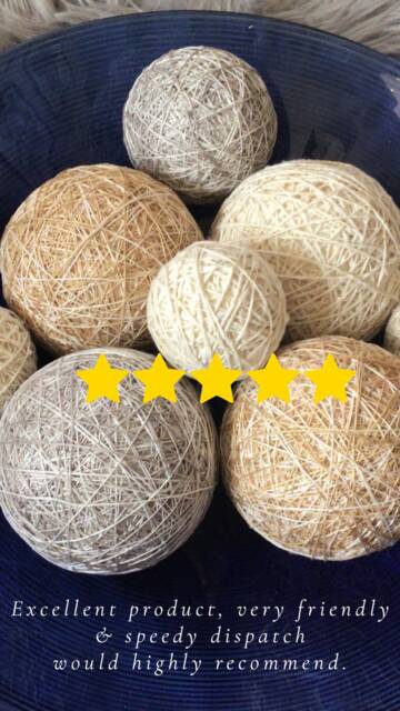 Decorative Yarn Bowl Fillers, Basket Filler, Table Centrepiece, Wrapped Ball, Coffee Decor, Cozy Room Decor - image 1