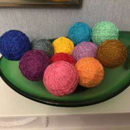 Decorative Yarn Bowl Fillers, Basket Filler, Table Centrepiece, Wrapped Ball, Coffee Decor, Cozy Room Decor - thumbnail 3