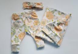 Swaddle Blanket & Newborn Hat Or Headband Set. Leggings. Take Home Baby Shower Gift. Photo Prop. Clothes - thumbnail 1