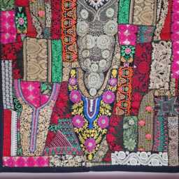 Large Patchwork Wall Hanging 100x150cm. Vintage Home Deco - thumbnail 2