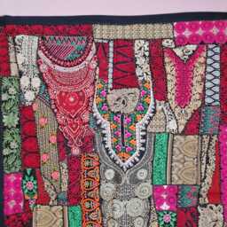 Large Patchwork Wall Hanging 100x150cm. Vintage Home Deco - thumbnail 3