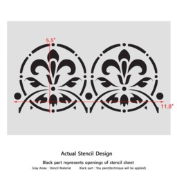 Wall Stencils Border Stencil Pattern 088 Reusable Template For Diy Wall Decor - thumbnail 3