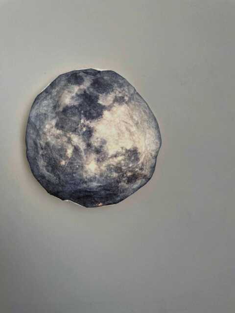 Moon Wall Light - Handmade Lunar Lamp Celestial Bedroom Decor Night - image 1