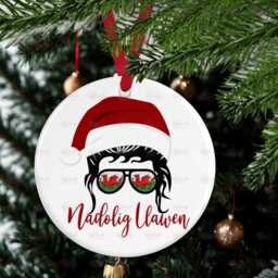 Personalised Welsh Christmas Decoration - Wales Family Gift Custom Bauble Stocking Filler Eve Box