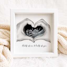 Personalised Ultrasound Scan Photo Box Frame, Handmade Keepsake Gift - thumbnail 1