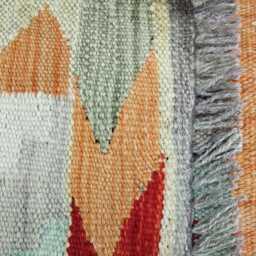 Classic Runner Rug, Handmade Artisan Afghan Turkish Scandinavian Navajo Bohemian Wool Flatweave Multicolour Kilim Rug 144x55 cm - thumbnail 3