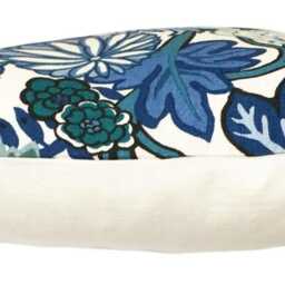Schumacher Chiang Mai Dragon Pillow Cover Blue Linen Throw - thumbnail 2