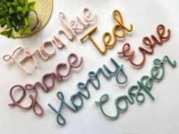 Knitted Wire Name Sign, Custom Words, Sign For Nursery, Rope Wall Art, Playroom Decor Personalised Gifts