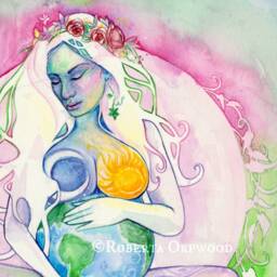 Earth Mother Gaia Goddess/Artist Signed Fine Art Print - thumbnail 3