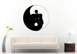 Yin Yang Balance Fist Yoga Studio Mandala Henna Mehndi Namaste Om Meditation Wall Sticker Decal Vinyl Mural Decor Art L2231 - thumbnail 1